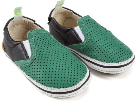 Baby Boys  Green Leaf Holes Leather Sneaker Casual Cheap