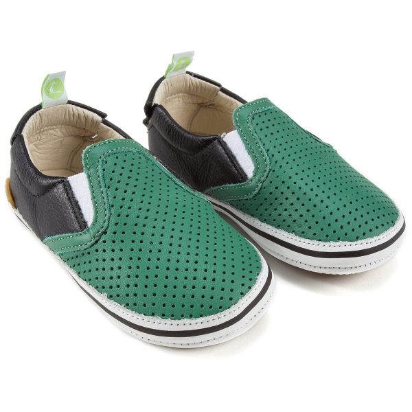 Baby Boys  Green Leaf Holes Leather Sneaker Casual Cheap