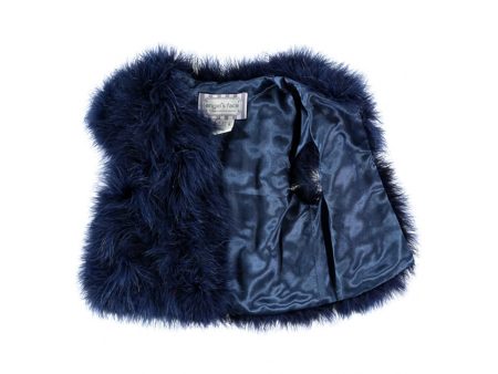 Girls Navy Turkey Feather Jacket For Sale