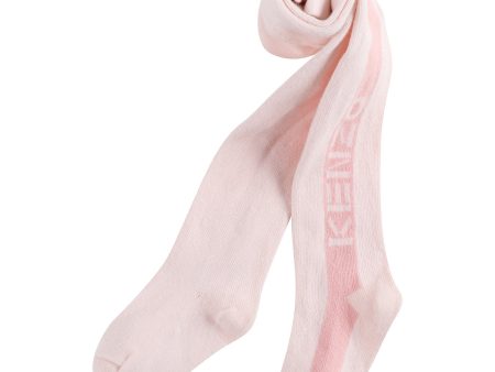 Girls Light Pink Cotton Tights For Sale