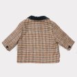 Baby Beige Wool Check Pure New Wool Coat Supply