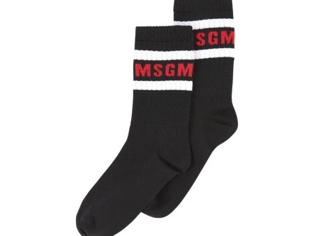 Boys & Girls Black Logo Socks on Sale