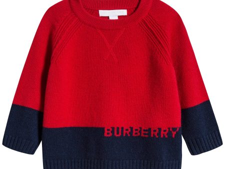 Baby Boys Bright Red Cashmere Sweater Online Hot Sale