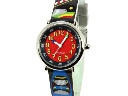 Boys Black Racing Watch（4-7Y） Discount