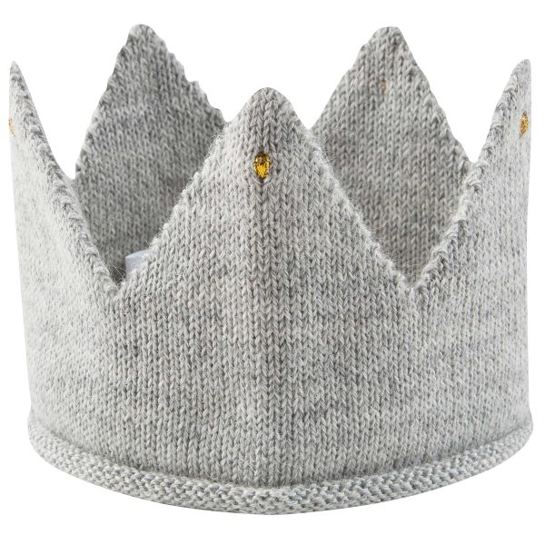 Baby Light Grey Alpaca Wool Crown on Sale