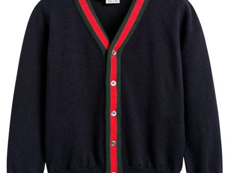 Baby Boys Black Knitted Cardigan For Cheap