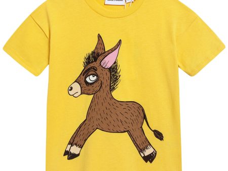 Girls Yellow Donkey Organic Cotton T-shirt Online now