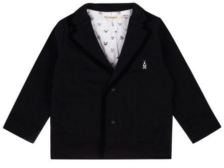 Baby Boys Black Cotton Blazer Discount