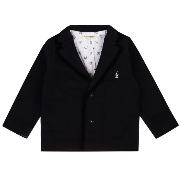 Baby Boys Black Cotton Blazer Discount