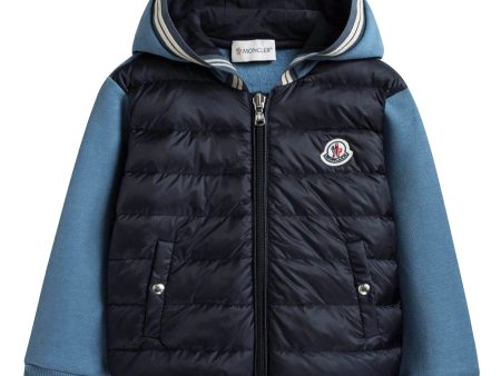 Baby Boys Blue Down Padded Zip-up Top Online Sale