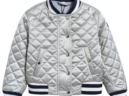 Girls Silver Polyamide Outerwear Discount