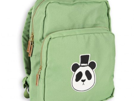 Boys & Girls Green Panda Printed Backpack For Sale