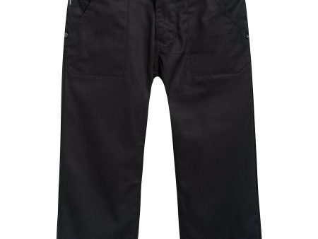 Baby Boys Black Cotton Trousers Cheap