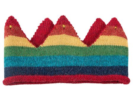 Baby Multicolor Stripes Alpaca Wool Crown Cheap