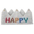 Baby Grey  Happy Birthday  Alpaca Wool Crown Hot on Sale