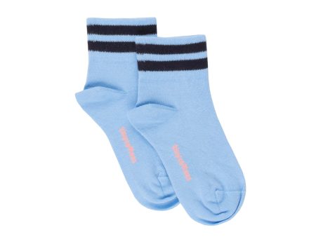 Boys & Girls Light Cerulean Blue Cotton Socks For Discount