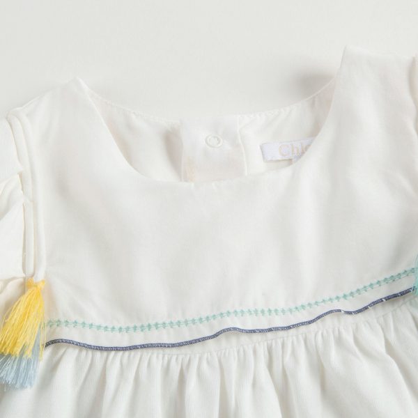 Baby Girls White Jersey Top Supply