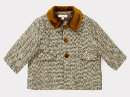 Baby Featherweight Tweed Wool Coat For Cheap