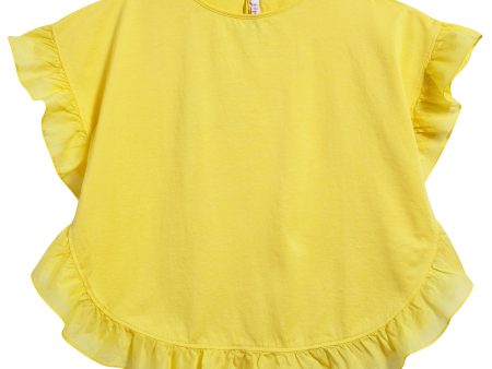 Girls Yellow Cotton Top For Sale