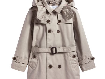 Baby Boys Taupe Cotton Coat For Discount