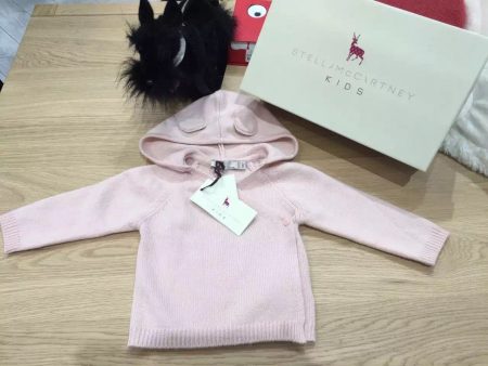 Smudge Baby Pink Wool&Cashmere Hooded Cardigan With Ears Supply