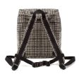 Black Check Wool Backpack Fashion